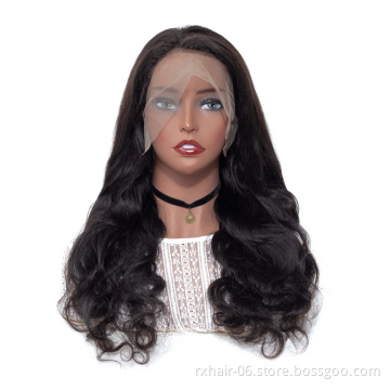 180% Density Virgin Mink Brazilian Human Hair Short Body Wave Glueless Full Lace Wig With Baby Hair